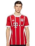 adidas FC Bayern München Home Replica Jersey 2017/18 Camiseta, Hombre, Rojo (Rojfcb/Blanco), M