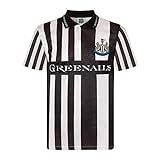 Newcastle United 1990 Short Sleeve - Camiseta de equipación de fútbol para Hombre, Color Negro, Talla UK: Talla 7 to 8