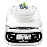 Easy@Home Báscula de Cocina Digital 5 kg o 11 lbs - Báscula del alimento con una alta precisión 1g multifunción - Báscula de medición
