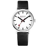 Mondaine Classic - Reloj de Cuero Negro para Hombre y Mujer, A660.30314.16SBB, 36 MM