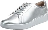 Fitflop Rally Tennis Sneaker-Leather-Updated, Zapatillas sin Cordones Mujer, Silver, 38 EU