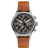 Ingersoll Men's The Bateman Quartz Watch with Black Dial and Brown Leather Strap I01902
