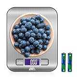 Adoric Báscula digital Cocina, Smart Weigh, Mini Balanza Escala Multifuncional electrónica para Alimentación, Joyería y Más, Color Plateado Product Name