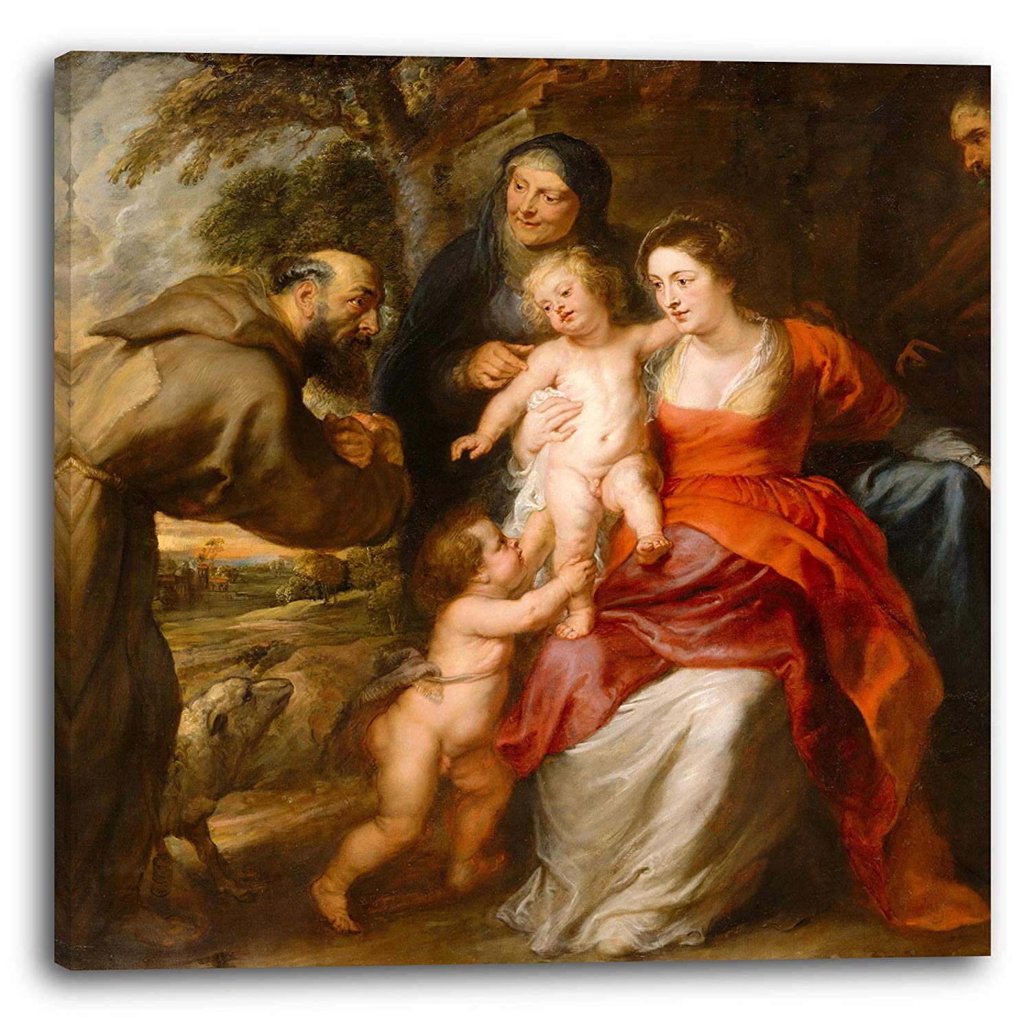 La Sagrada Familia con los Santos Francisco y Ana y el Niño San Juan Bautista